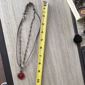 Elegant Red Pendant Necklace